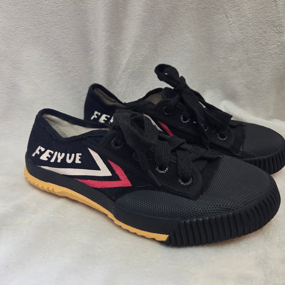 Feiyue DaFu Black Canvas Martial Arts Sneakers Wushu Kung Fu Shoes Size 35